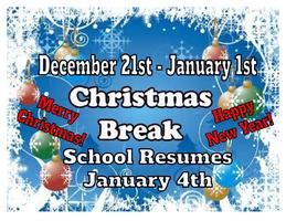 MVMS...Christmas Break