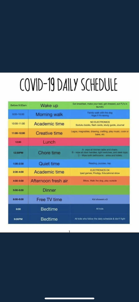 COVID- Schedule